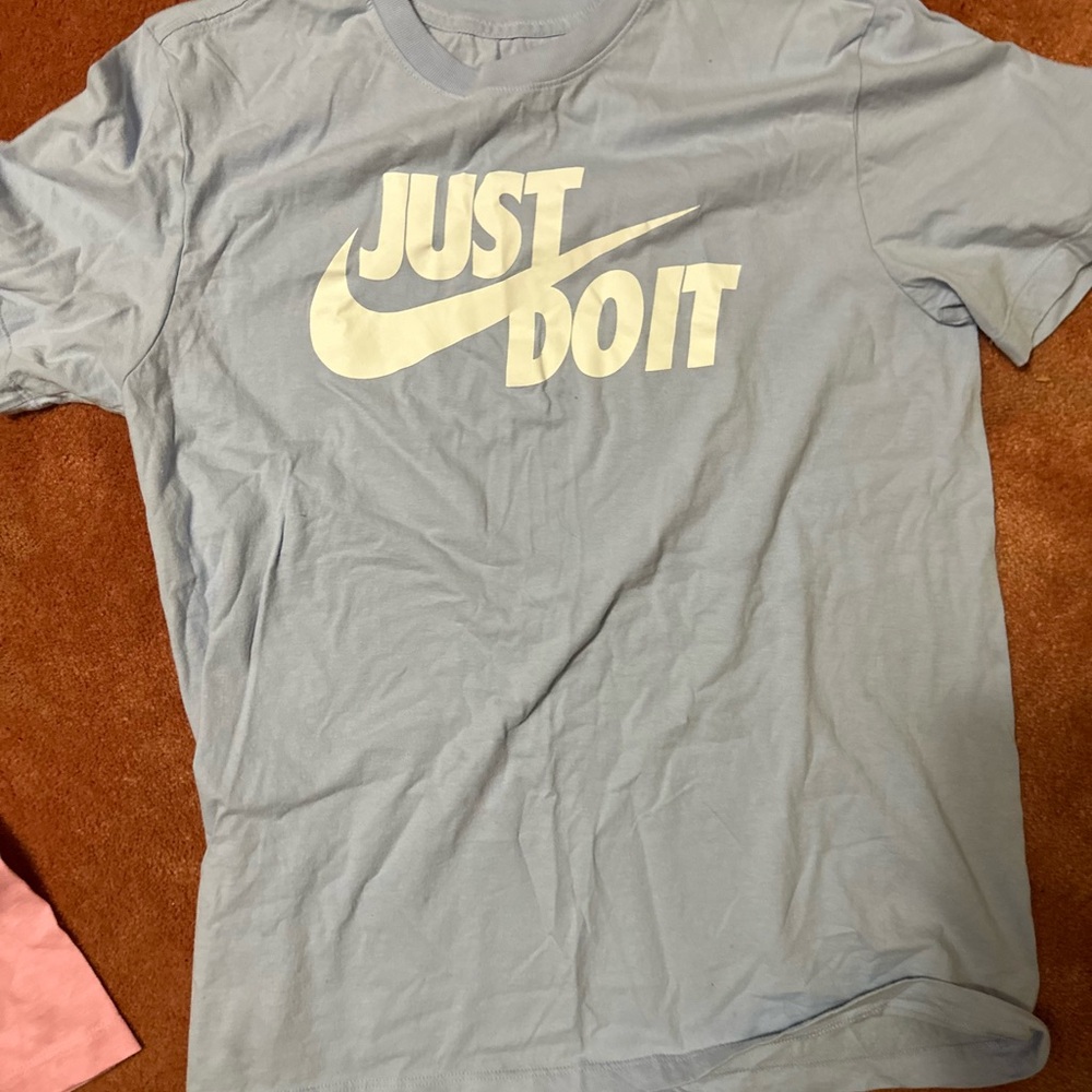 Nike Men's Light Blue 'Just Do It' Tee